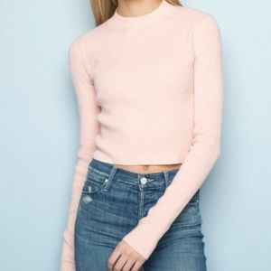 Brandy Melville Brett Turtleneck Top Lt. Pink NEW